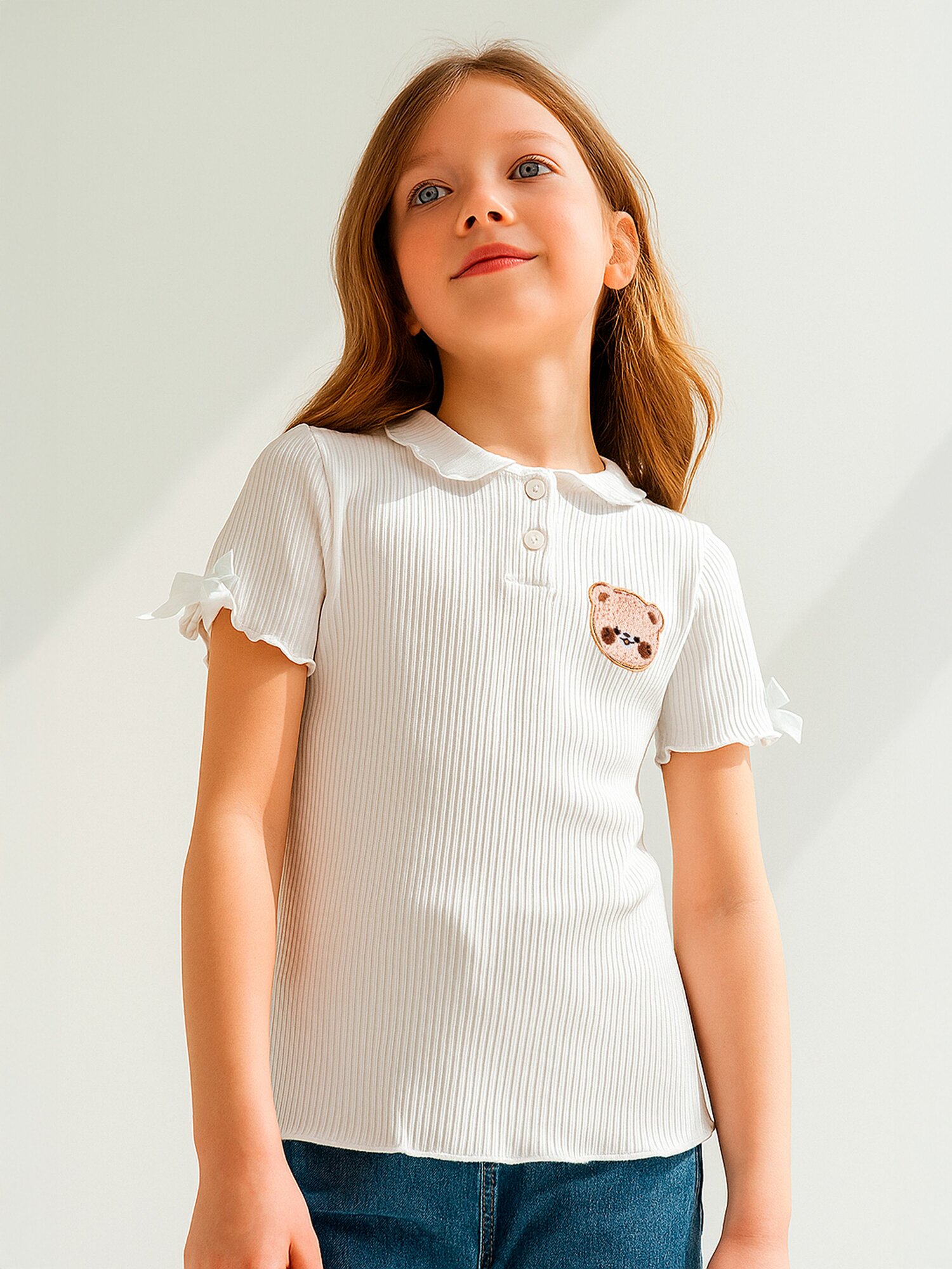 Футболка Kari Kids, размер 6-7, белый