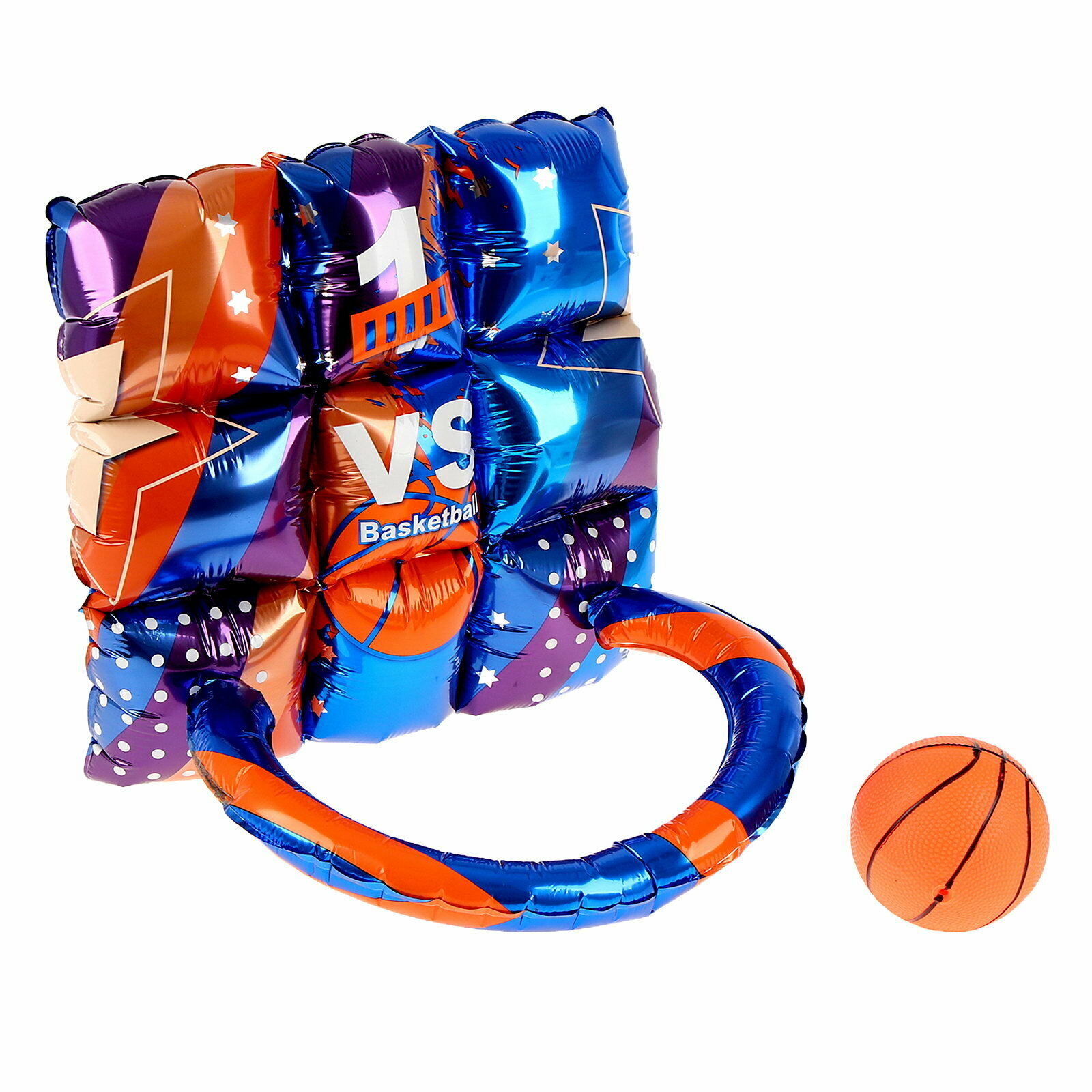 Воздушный шар фольгированный 16"Баскетбол", под воздух, вид: воздушные шары