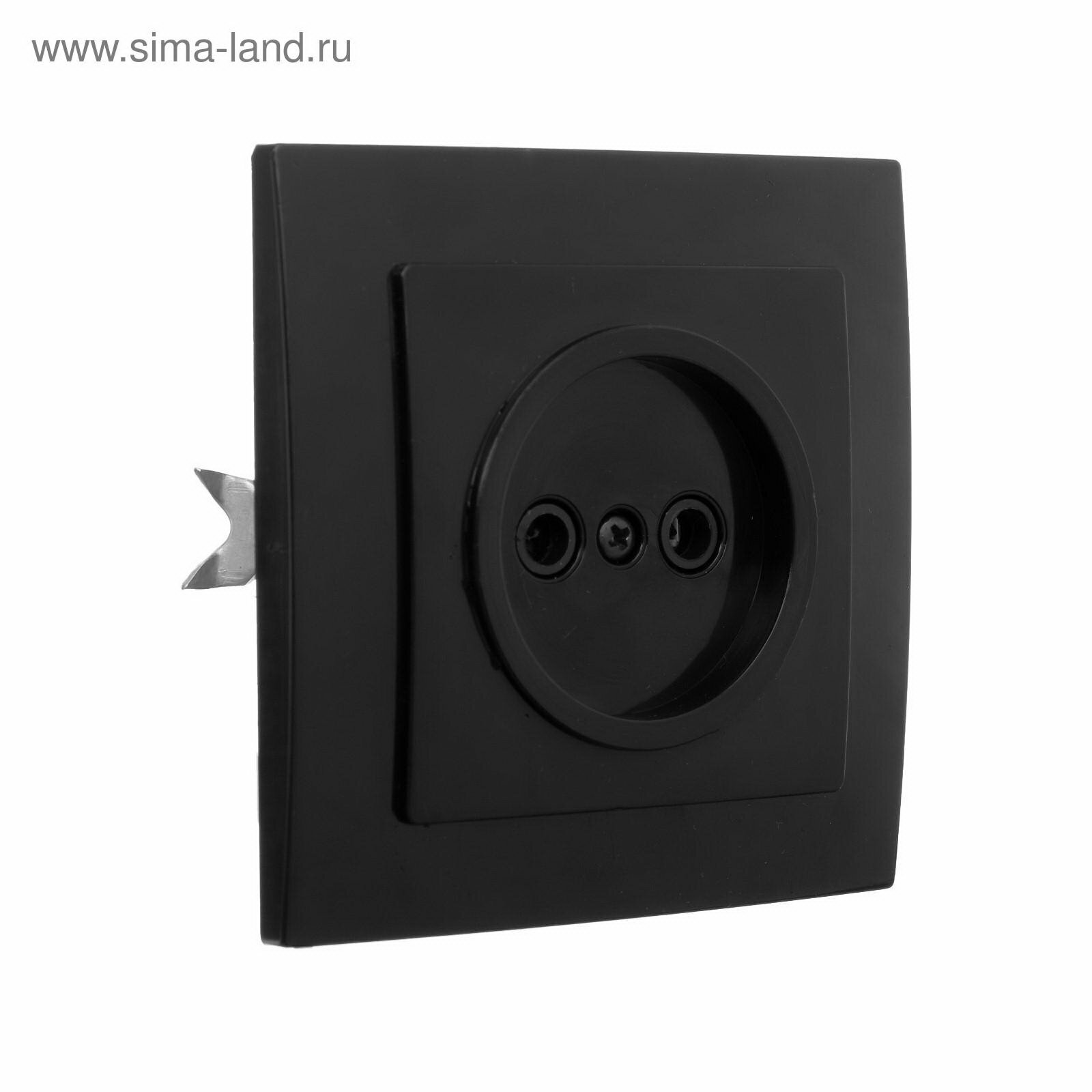 Розетка RS 16-131-Ч 16 А 250 В одноместная без з/к скрытая черная
