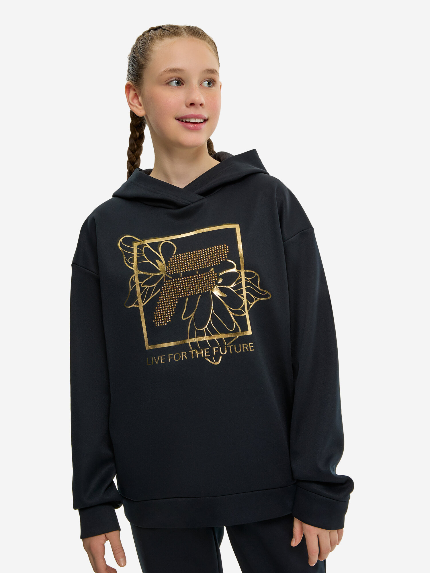 Худи Fila, размер 146-152, черный — фото 1