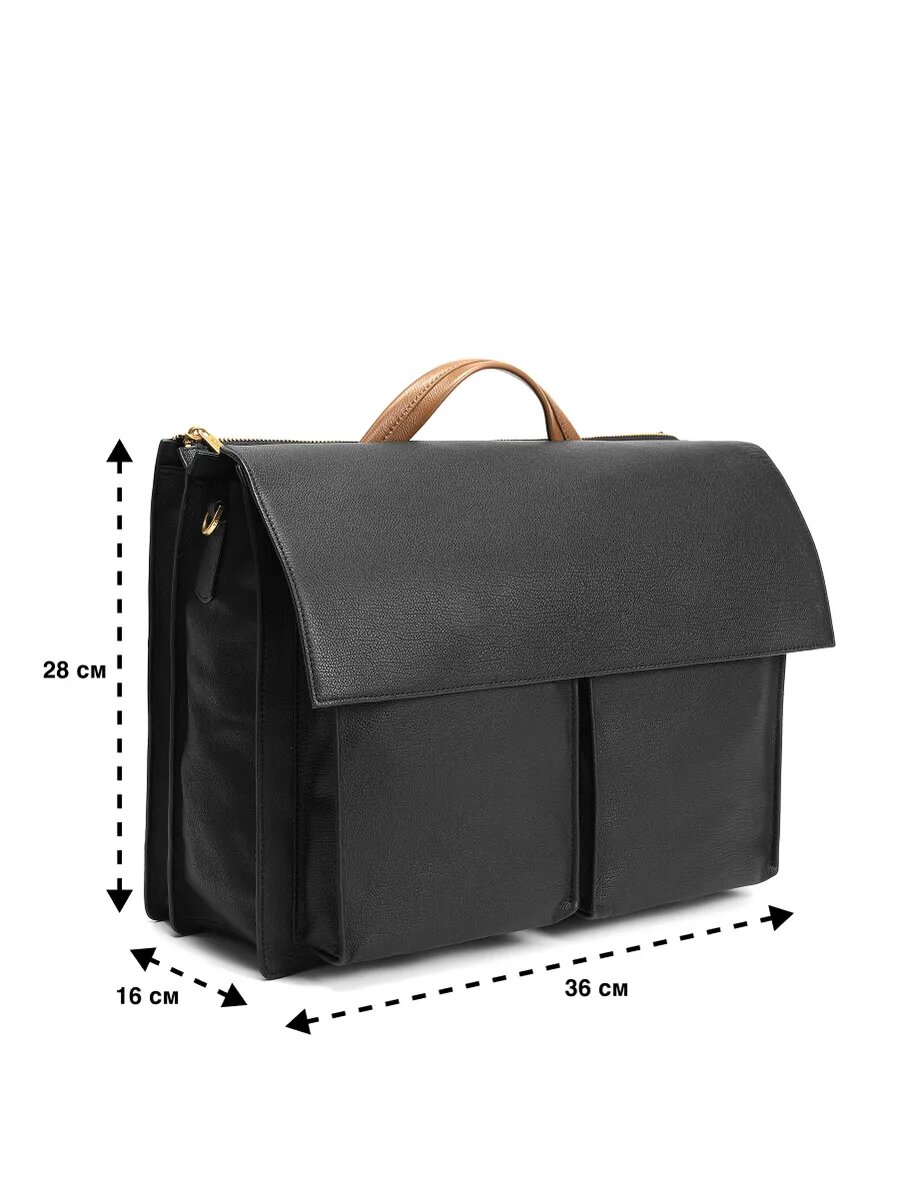 Сумка Paprika Bag Italy, фактура зернистая, черный — фото 1