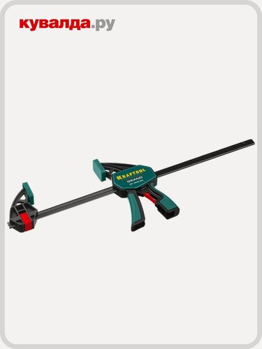 Изображение товара Струбцина пистолетная KRAFTOOL "EcoKraft" 32226-60, ручная пластиковый корпус, 600/800 мм, 150 кгс