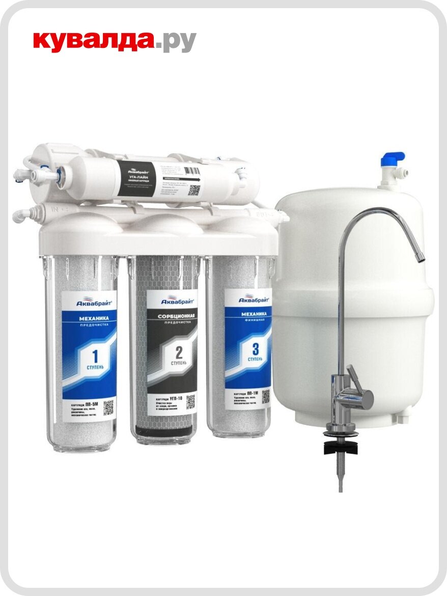 Система обратного осмоса аквабрайт АБФ-ОСМО-5 промо