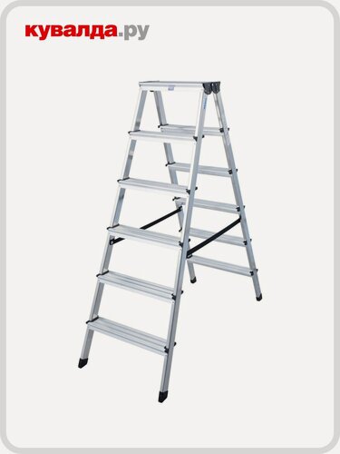 Изображение товара Стремянка алюминиевая KRAUSE MONTO DOPPLO 6 ступеней двухсторонняя