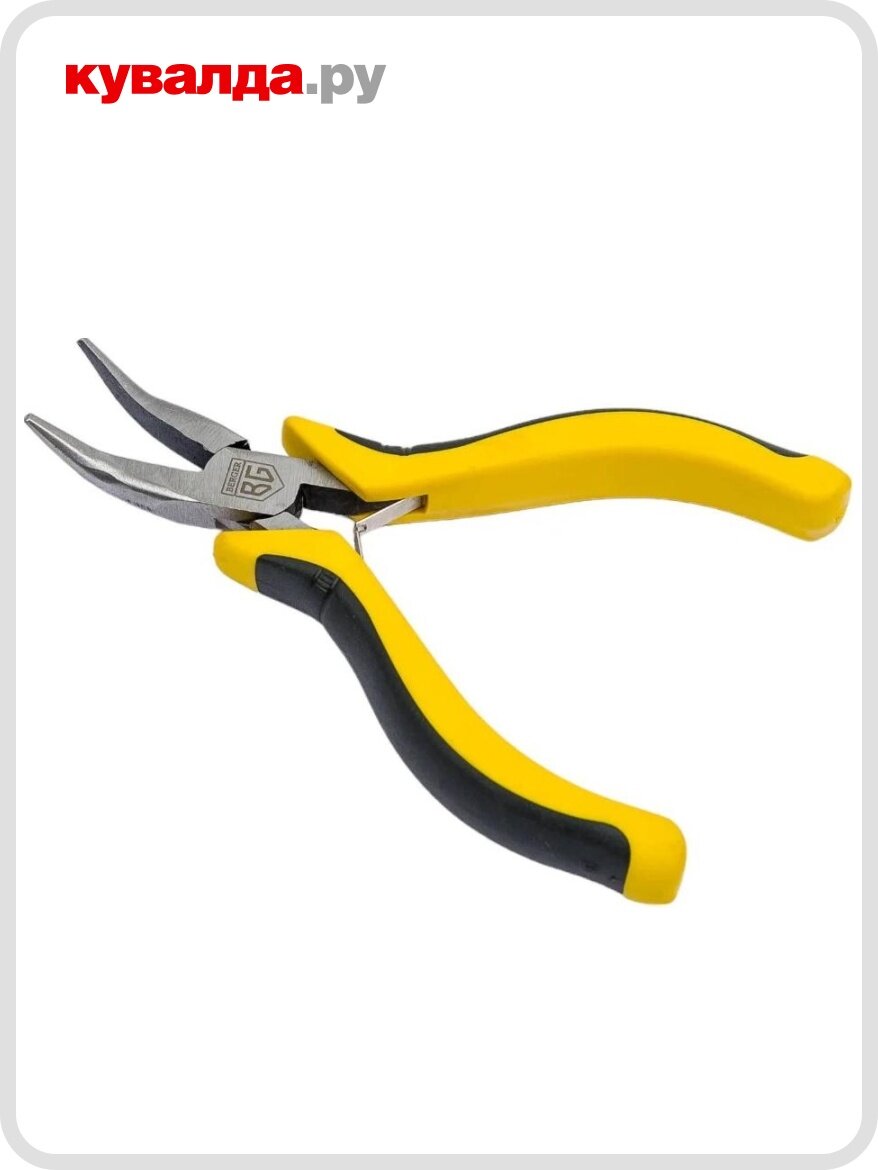 Длинногубцы BERGER BG1219 мини  изогнутые 125 мм