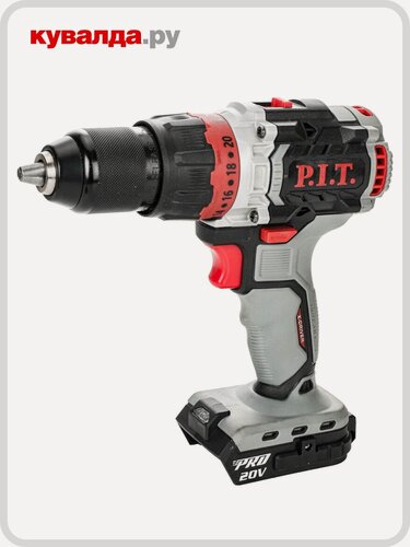 Изображение товара Дрель-шуруповерт аккумуляторная P.I.T. PSB20H-13C ударная X-driver Solo без АКБ и ЗУ