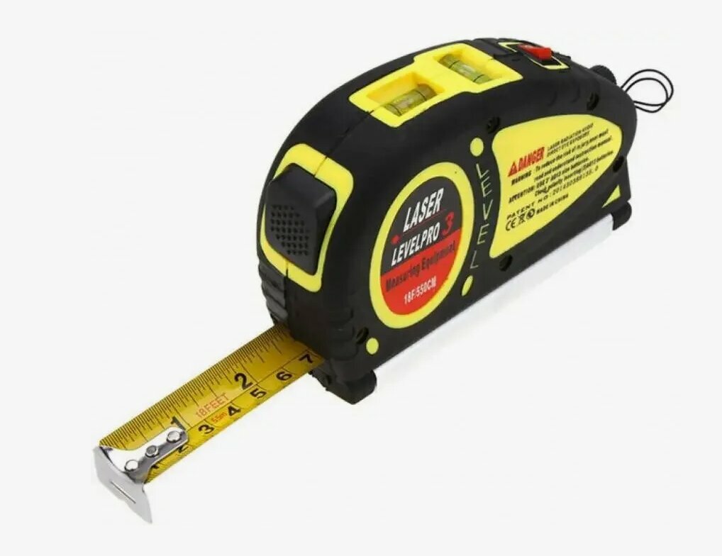 Ручной измерительный инструмент Laser level pro 3 лазерный уровень рулетка 5,5 м/18ft + водяной уровень