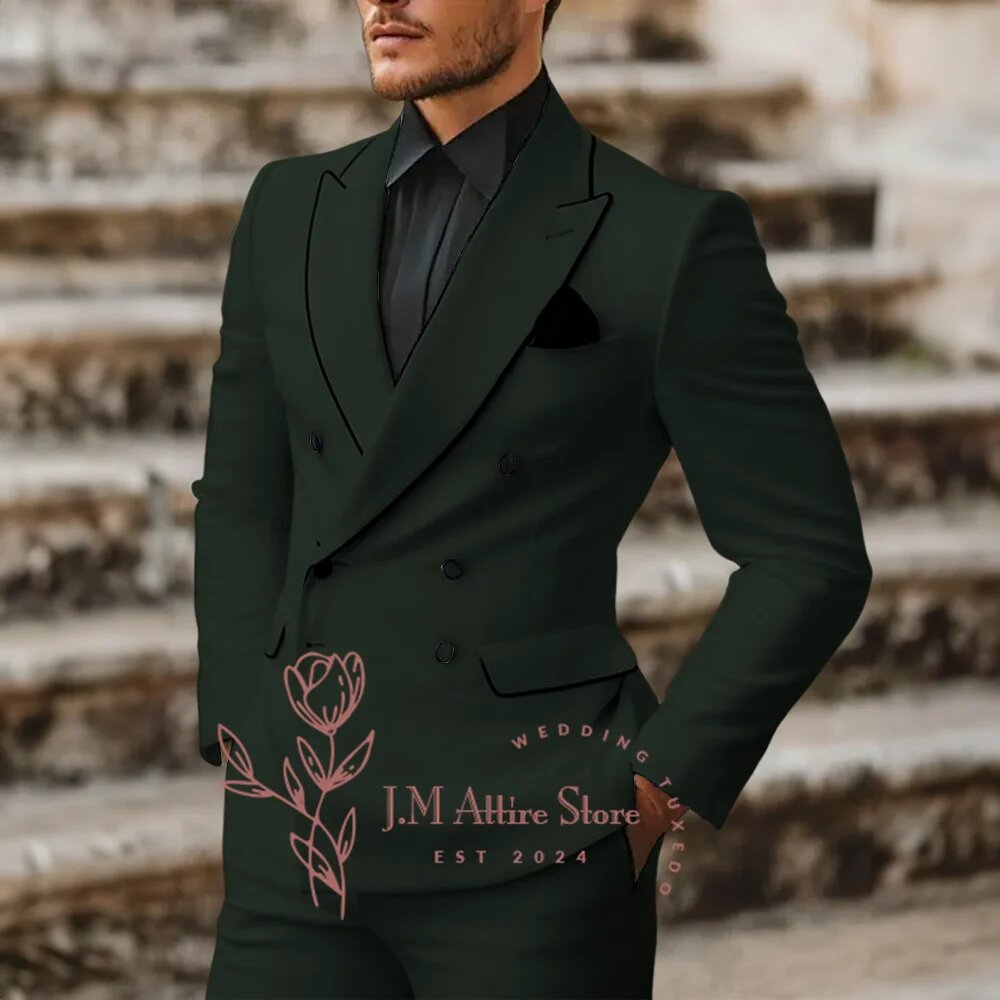 Костюм классический  размер L темно-зеленый