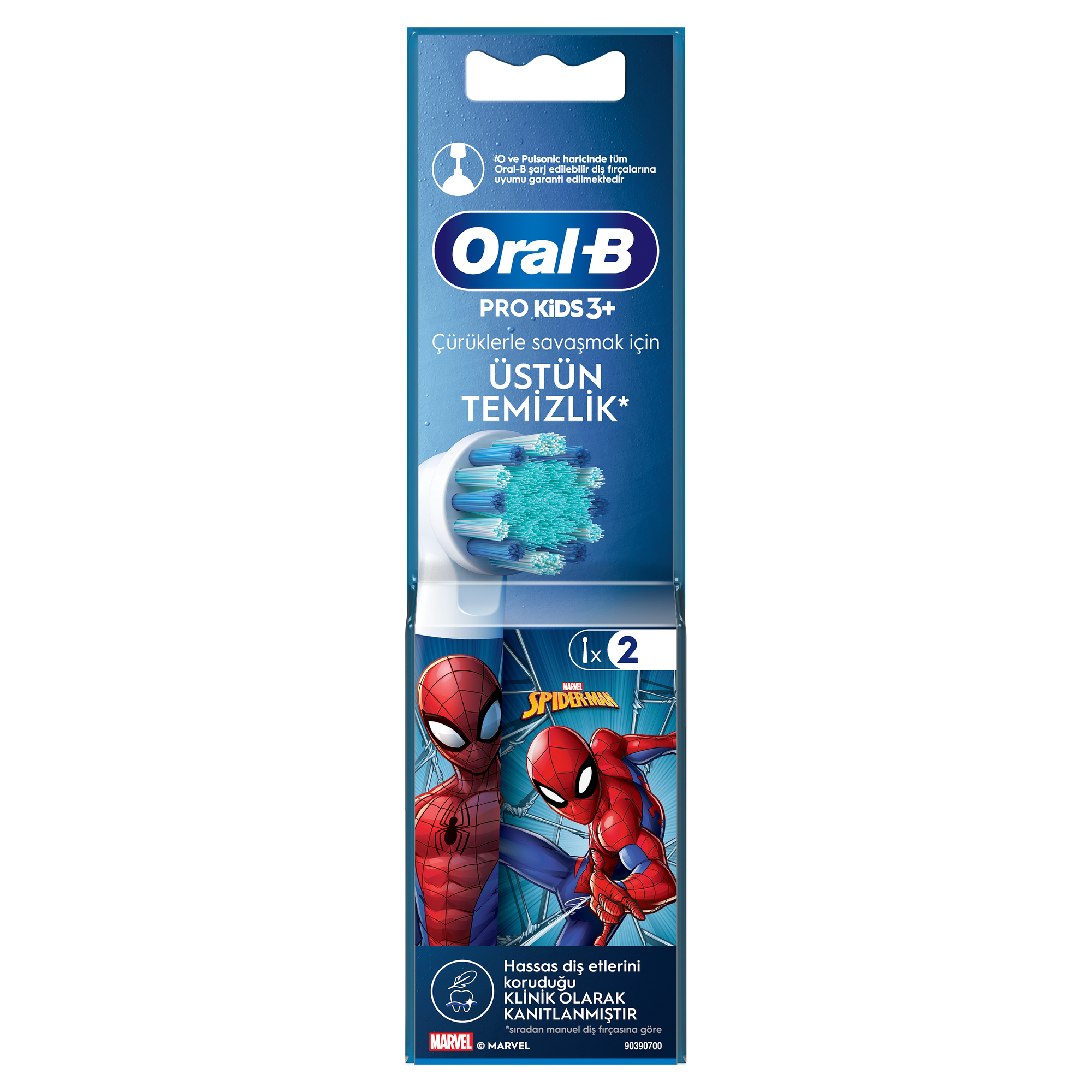 Oral-B насадка для электрической зубной щетки Pro KIDS Spiderman, 2шт