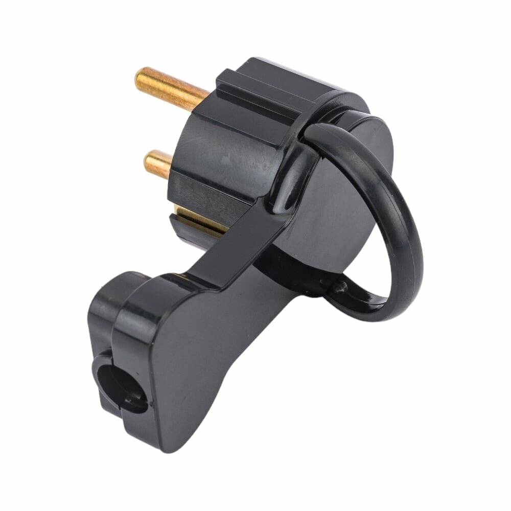 Угловая плоская вилка BYLECTRICA В16-061 черный