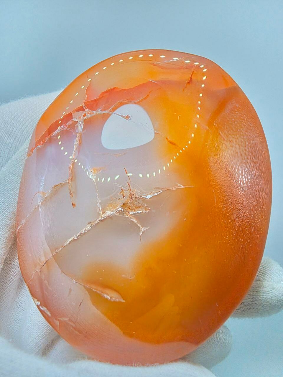 Сердолик с жеодой 74 мм, 159 г. — фото 1