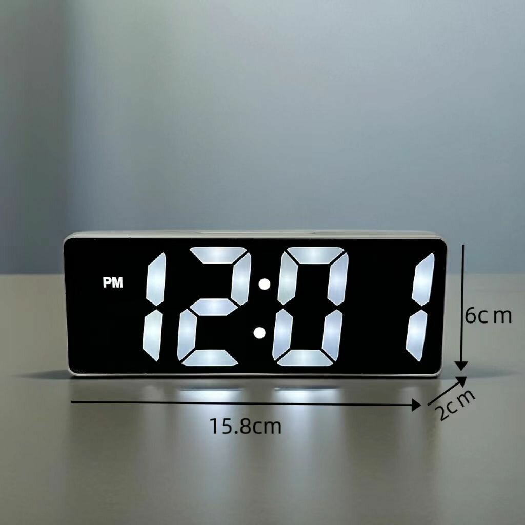 Светящиеся зеркальные часы, настольные часы, настольный декор, LED цифровой дисплей, электронные будильники
