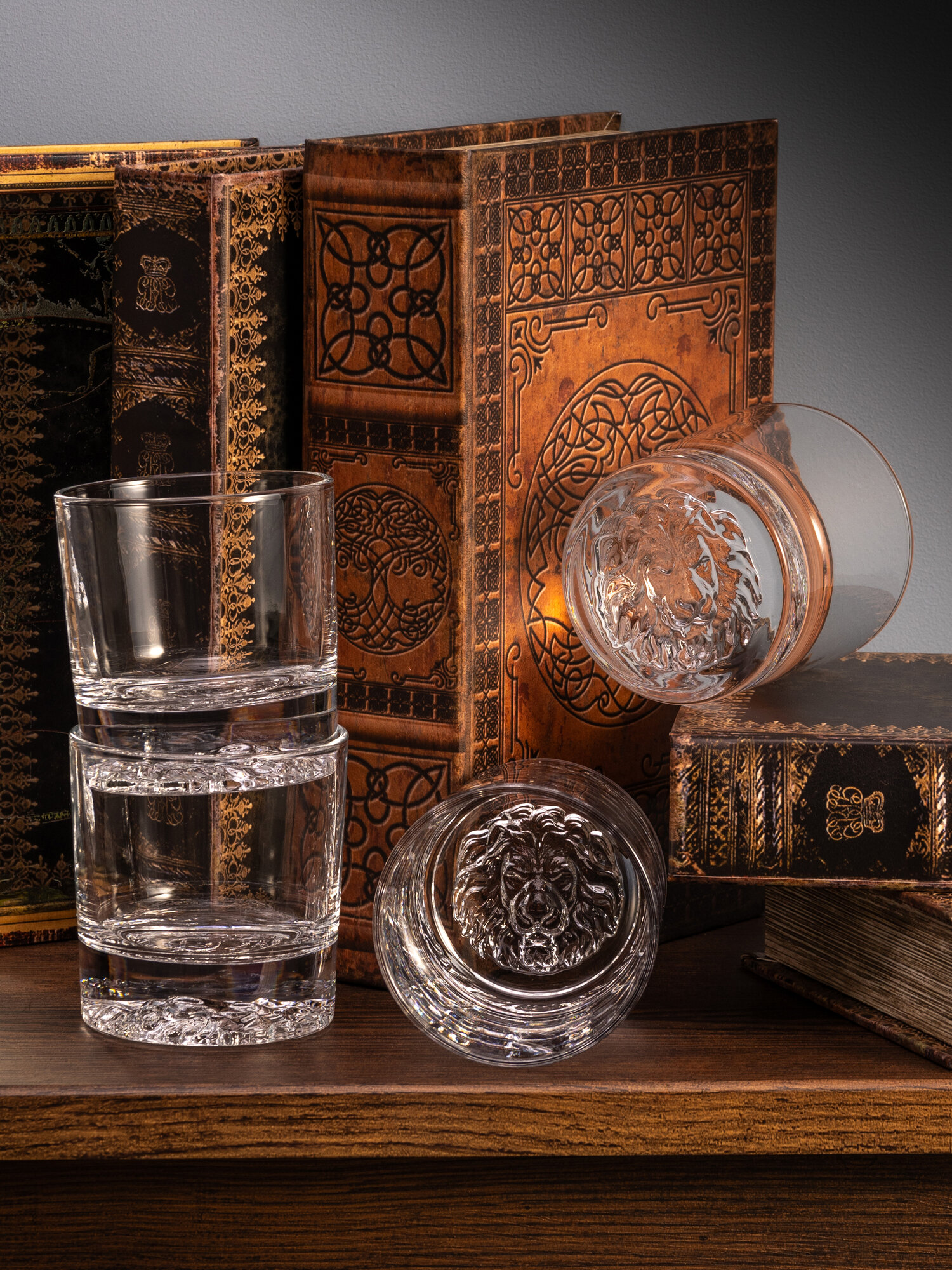 Набор стаканов для виски Lefard "LION", 4 шт, 310 мл, стеклянные — фото 1