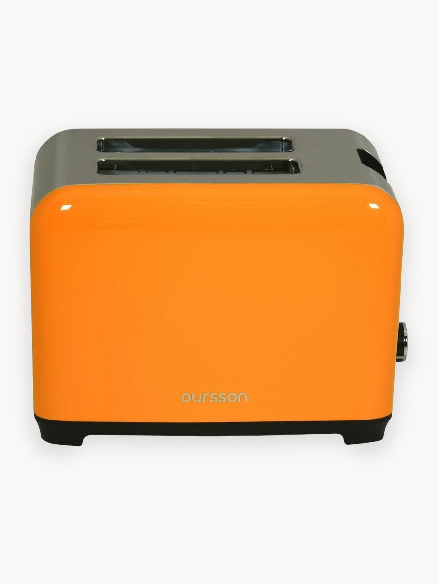 Тостер Oursson TS2120/OR с высокой мощностью 930Вт, 7 степеней поджаривания, функции размораживания и подогрева.