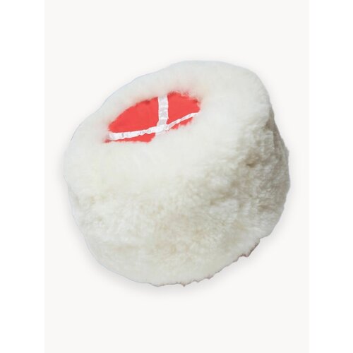 Кубанка белая с красным верхом