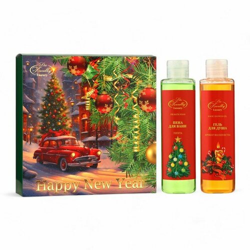 Подарочный набор Liss Kroully Happy New Year гель для душа 260 мл пена для ванн Пихта 260 мл 355₽