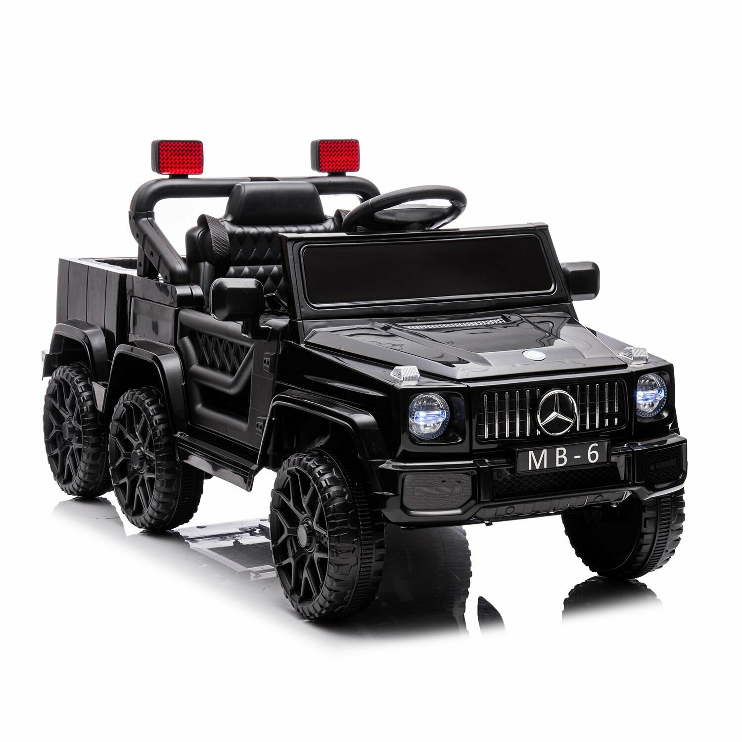 Электромобиль детский с багажником на радиоуправлении Tommy Mercedes-Benz MB-6 черный