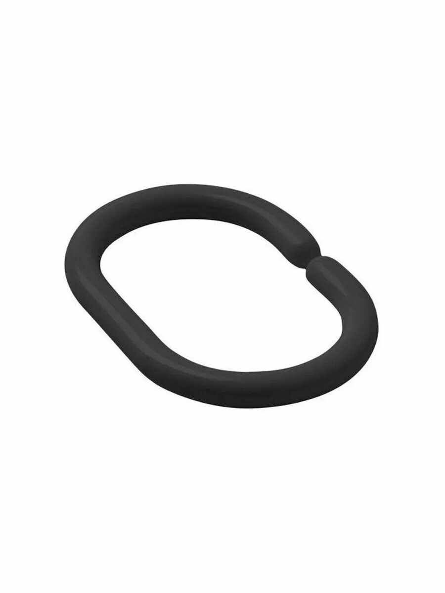 Кольца для штор в ванную IDDIS RID013P черный пластик 12шт