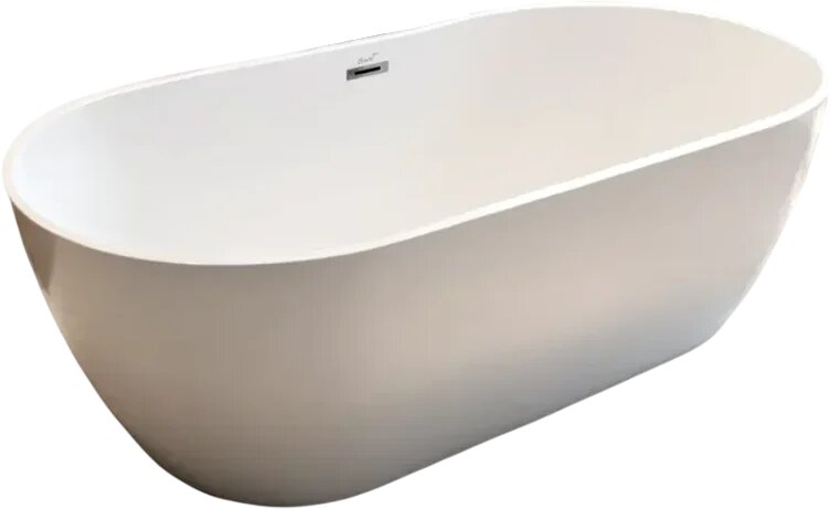 Акриловая ванна Ceruttispa SKYE170 170x75  с каркасом  отдельностоящая  белая  глянцевая  овальная  антискользящее покрытие