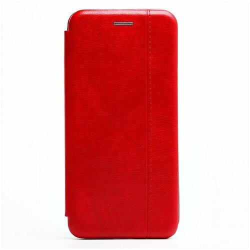 Чехол для Samsung SM-G991F (Galaxy S21) флип боковой кожзам №3 <красный>