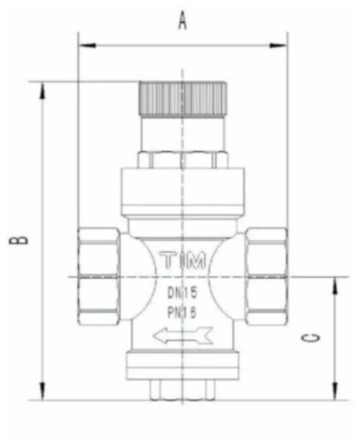 Редуктор давления Tim BL2803A муфтовый (ВР/ВР) Ду 20 (3/4")