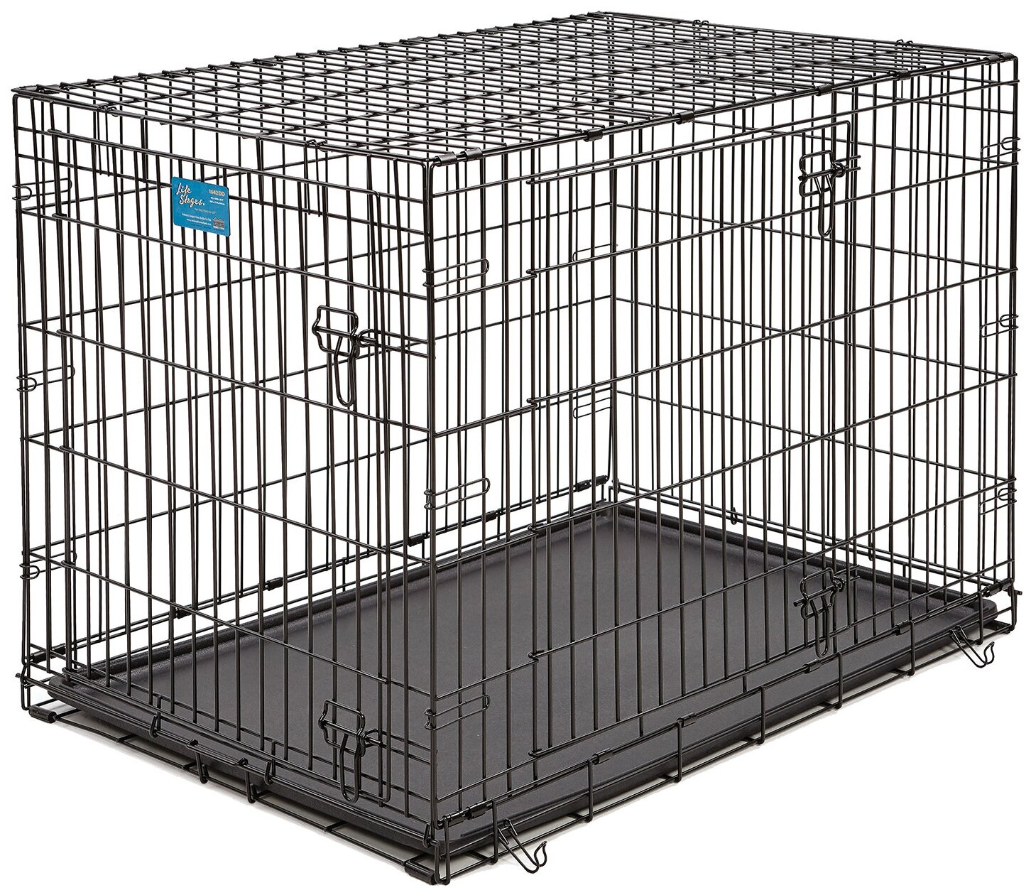 Клетка MidWest Life Stages для собак 109х73х77h см, 2 двери, черная