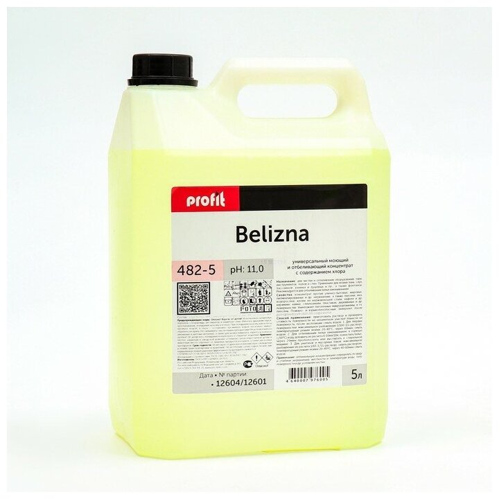 Универсальное моющее средство Profit Belizna с хлором, концентрат, 5 л 9502083