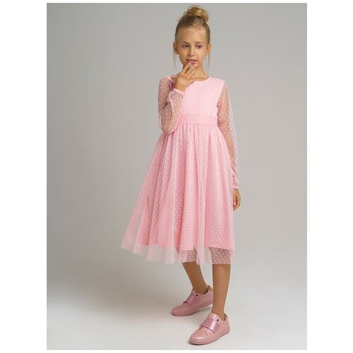Платье playToday, размер 134, розовый