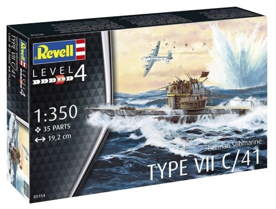 05154 Revell Немецкая подводная лодка типа VIIC / 41 (1:350)