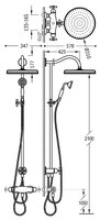 Душевая стойка TRES Monoclasic 24219501LV