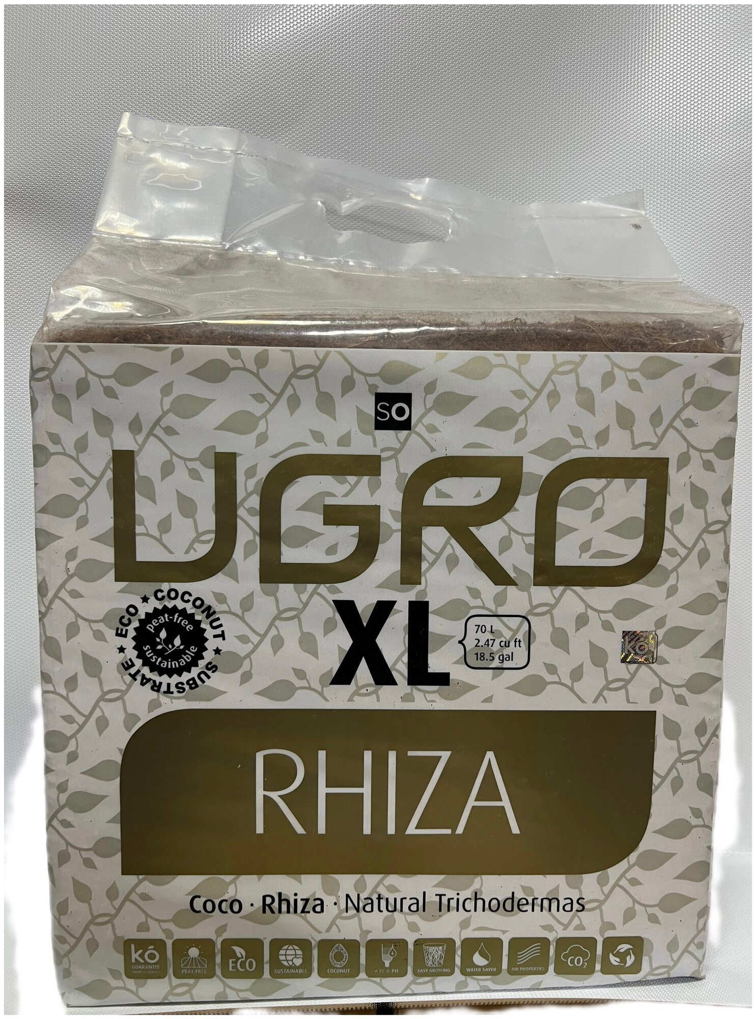 Субстрат кокосовый UGro XL RHIZA 70 л. - фотография № 1