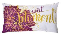 Подушка декоративная Этель Ранфорс Sweet Moment, 70 x 40 см фиолетовый/белый/золотой