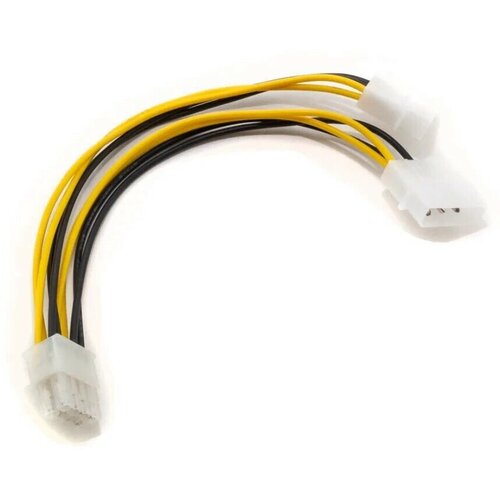 Кабель питания 8pin - 2 molex (4pin) кабель atcom 6 pin 2x molex соединительный кабель черного желтого цвета