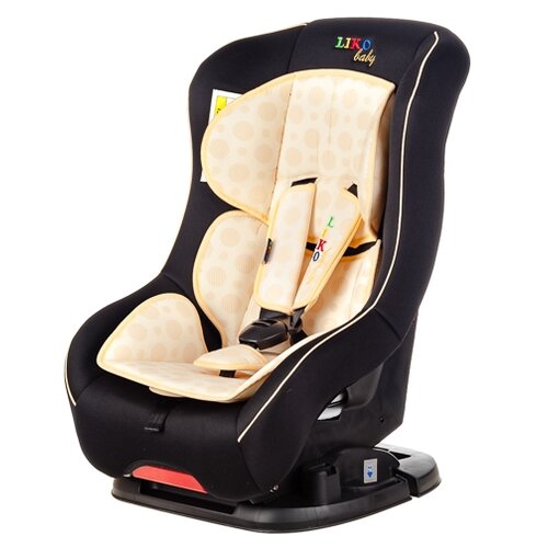 фото Автокресло группа 1 (9-18 кг) liko baby lb-302, черный/бежевый