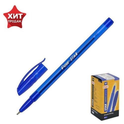 Ручка шариковая Star, матовый корпус, узел-игла 1.0 мм, масляная основа, стержень синий, 50 шт.