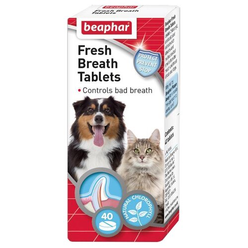 фото Таблетки Beaphar Fresh Breath Tablets от запаха из пасти для кошек и собак