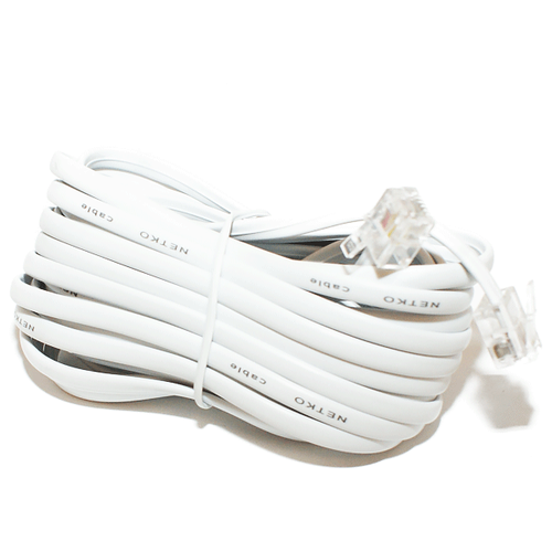 Телефонные шнуры Noname Шнур телефон-линия 5,0м белый 4-х жильный телефонные шнуры noname шнур к трубке 4 5м витой черный