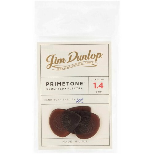 Dunlop 518P140 Primetone Jazz III 3Pack Медиаторы, 3 шт