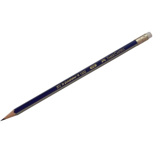 карандаш чернографитный goldfaber hb с ластиком Карандаш ч/г Faber-Castell Goldfaber 1222 HB, с ластиком, заточен, 3 штуки