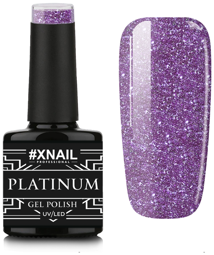 Гель лак XNAIL PROFESSIONAL Platinum жидкая фольга, для дизайна ногтей, 10 мл, № 32