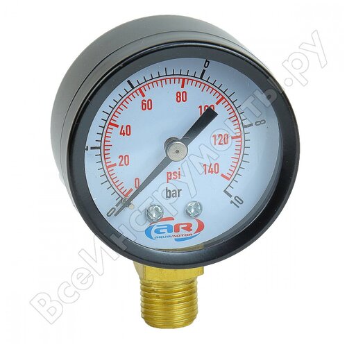 Манометр радиальный 10 атм, 50 мм AquamotoR AR112008 15782315