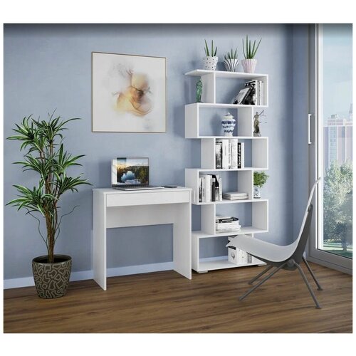 Стол письменный Мебель-Комплекс Найс исп.1 Белый РЕ/Белый РЕ