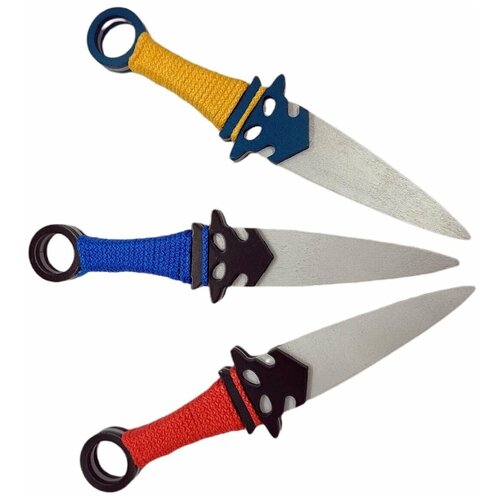 Детский набор из 3-х деревянных тренировочных штык - ножей Кунай. Ножи метательные штыковые деревянные из CS GO