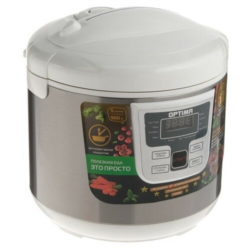 Мультиварка OPTIMA MC-5101 900 Вт 5 л 11 программ серебристаябелая 599200₽