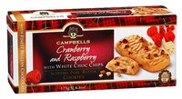 Печенье Campbells Cranberry and Raspberry с кусочками белого шоколада, малиной и клюквой, 125 г