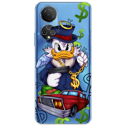 Силиконовый чехол на Honor X7 / Хонор X7 Scrooge McDuck with a Gold Chain, прозрачный силиконовый чехол на honor 30 хонор 30 scrooge mcduck with a gold chain прозрачный