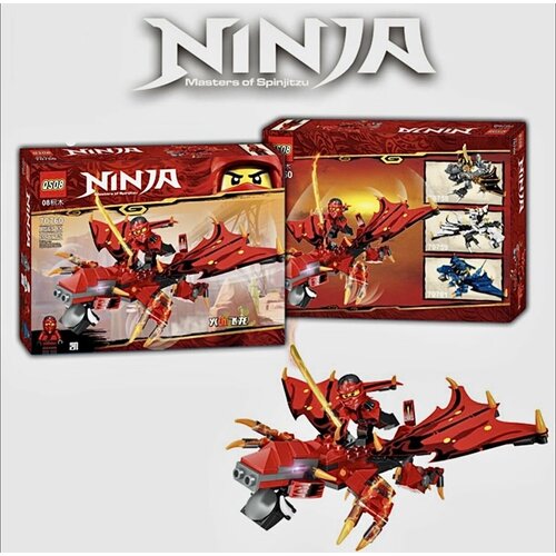 Конструктор ниндзя красный дракон / ниндзяго / 200 деталей Ninjago