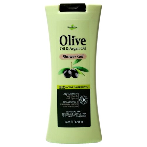 фото Гель для душа HerbOlive Olive oil & argan oil, 200 мл