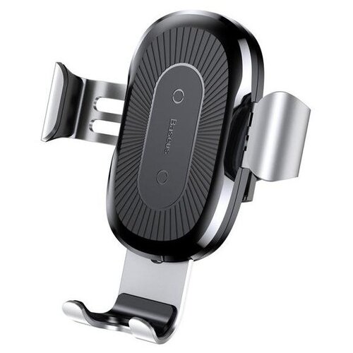 Гравитационный держатель Baseus Wireless Charger Gravity Car Mount, серебристый держатель baseus wireless charger gravity car mount black wxyl a01