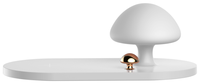 Сетевая зарядка Baseus Mushroom Lamp Desktop Wireless Charger розовый